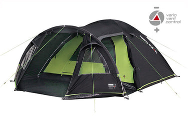 High peak Familietent Meso 4-persoons 360 x 240 x 130 cm zwart