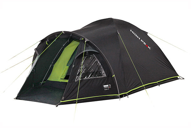 Load image into Gallery viewer, High peak Koepeltent Talos 3-persoons 330 x 180 x 120 cm zwart
