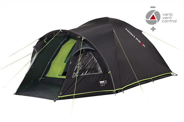 Load image into Gallery viewer, High peak Koepeltent Talos 3-persoons 330 x 180 x 120 cm zwart
