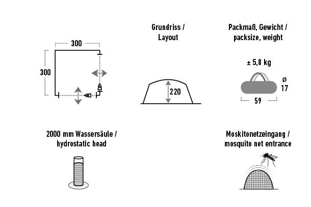Load image into Gallery viewer, High peak Opbergtent Paviljoen 300 x 300 x 220 cm grijs
