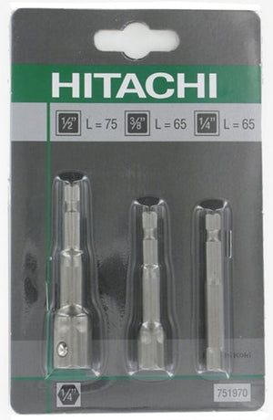 Hikoki accessoires adapters. 3-dlg 1 4 -3 8 -1 2 | 751970 - 751970