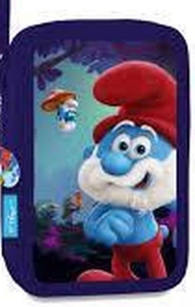 Van der doelen smurfen etui met hoofdsmurf gevuld