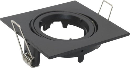 Cargue la imagen en el visor de la galería, Enzo hope inbouwspot 50mm verstelbaar vierkant mat zwart - 5013203
