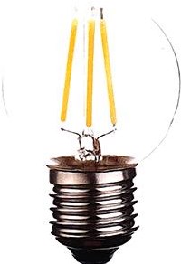 Enzo hp led kogel e27 1-10w 2200k filament helder - led7938