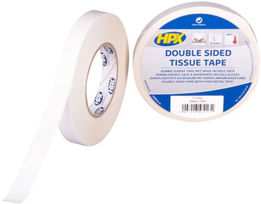 Hpx producten dubbelzijdig papier tape wit 19mm x 50m