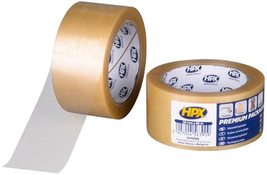 Hpx producten premium verpakkingstape transparant 50mm x 66m