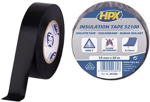 Hpx producten isolatietape 52100 vde 19mm 20mtr zwart