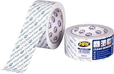 Hpx producten stucloper bouwtape schoon verwijderbaar wit 50cmx33m
