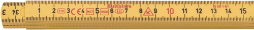 Afbeelding laden in galerijviewer, Hultafors duimstok g 59 1m | 6-delig | geel - hu200204
