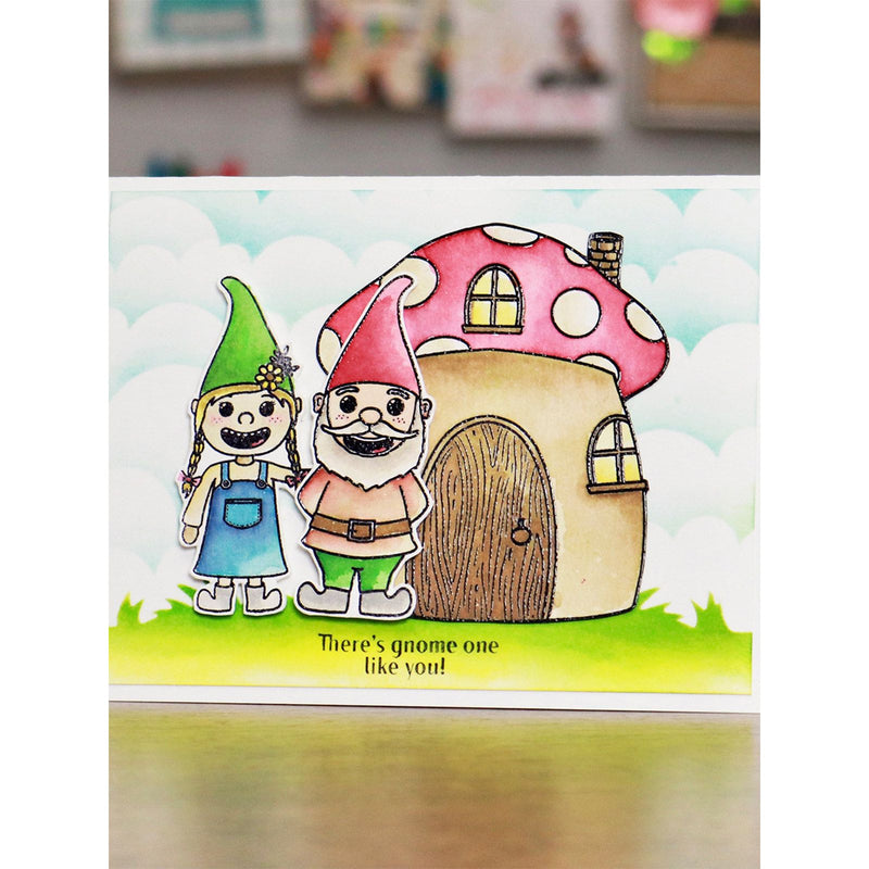 Load image into Gallery viewer, Ranger ink ranger • photopolymer clear stamp gnome party!

