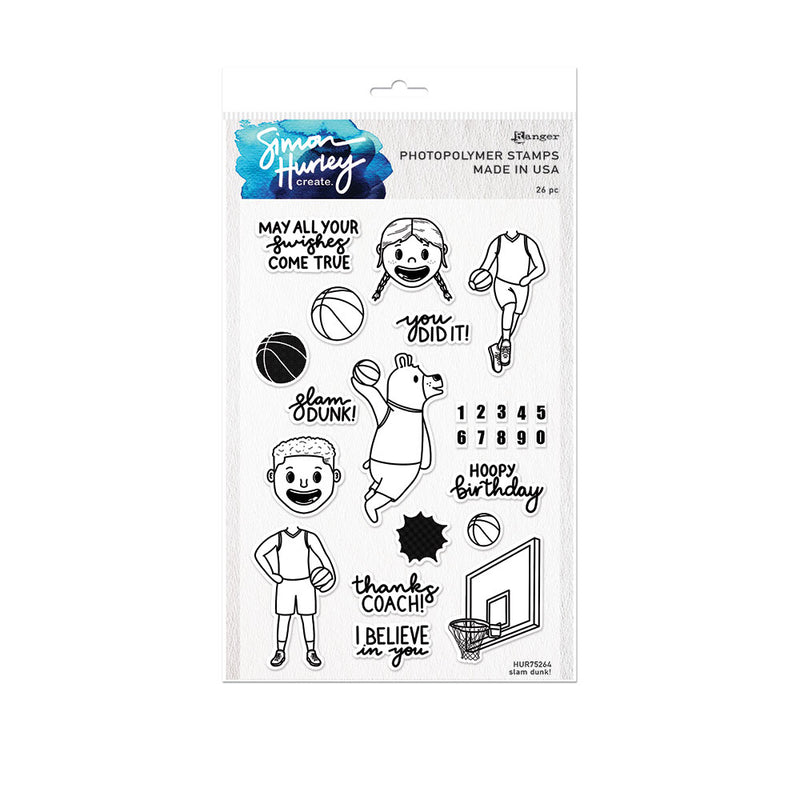 Load image into Gallery viewer, Ranger ink ranger • photopolymer clear stamp slam dunk!
