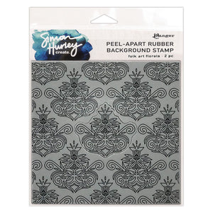 Ranger ink ranger • simon hurley create background stamp folk art florals 15,24x15,24cm