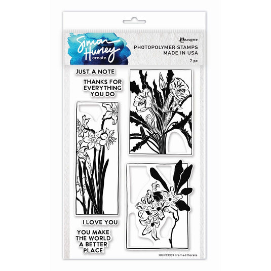 Ranger ink ranger • simon hurley create. photopolymer stamps framed florals