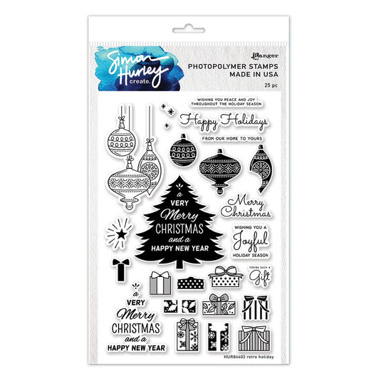 Ranger ink ranger • simon hurley create. clear stamp set retro holiday 15,2x22,86cm