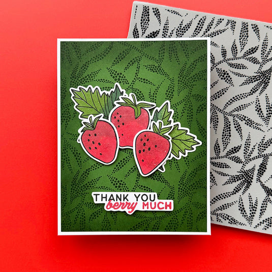 Ranger ink ranger • simon hurley create. background stamp dotted leaves