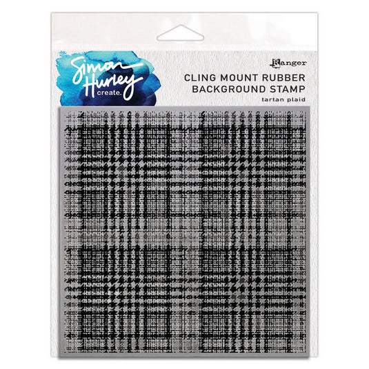 Ranger ink ranger • simon hurley create. background stamps tartan plaid 15,2x15,2cm