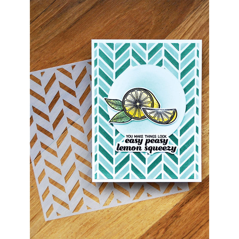 Load image into Gallery viewer, Ranger ink ranger • simon hurley create stencil flip flop chevron
