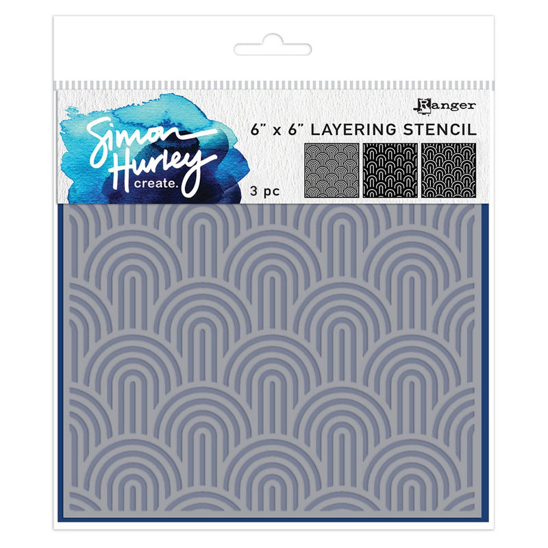 Load image into Gallery viewer, Ranger ink ranger • simon hurley create. stencils happy arches 3pcs
