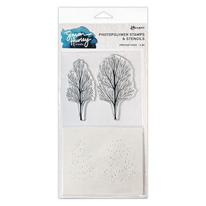 Ranger ink ranger • simon hurley create. stamp stencil set ethereal trees