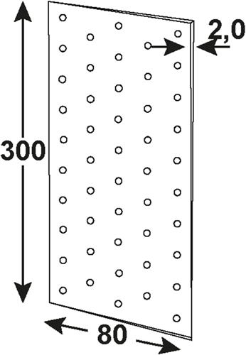 Load image into Gallery viewer, Connex geperforeerde plaat 80x300x2 vz - hv2070
