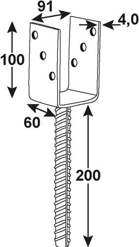 Load image into Gallery viewer, Connex bodemverankering u 91x60x200 vvz - hv4210
