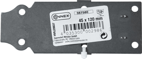 Connex platte schuif 45x120 rvs - hvrj20037