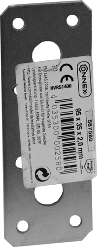 Load image into Gallery viewer, Connex verbindingsplaat 92x35x2 rvs - hvrs1400
