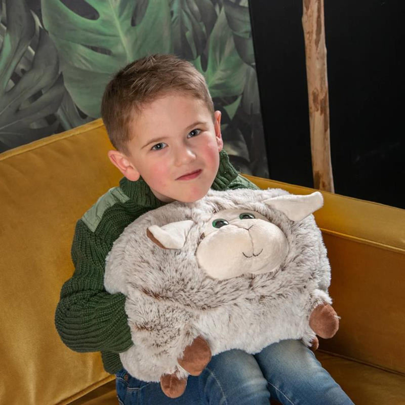 Chargez l'image dans la visionneuse de la galerie, Noxxiez cozy handwarmer knuffel schaap 35cm grijs
