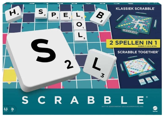 Mattel scrabble 2 in 1 ontdek woordevol plezier van
