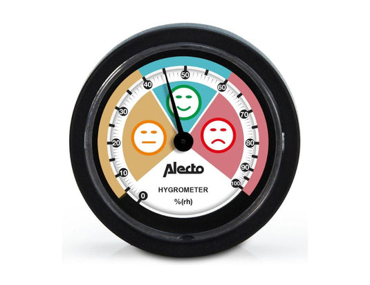 Alecto analoge hygrometer - ws-05 - zwart