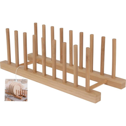 Home styling bordenrek bamboe 34x13,5x12cm