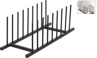 Ultra fresh metalen bordenhouder 34.5x12.5 cm zwart