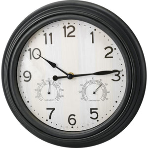 Home styling wandklok zwart 30 cm rond