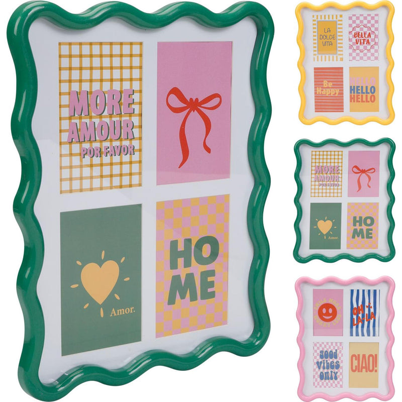 Afbeelding laden in galerijviewer, Home styling fotoframe wave 30x38cm 3 assorti
