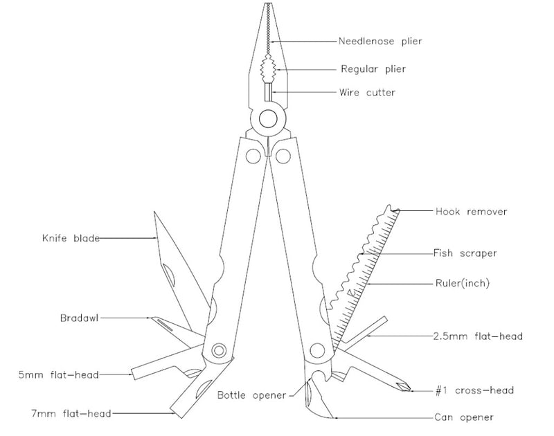 Load image into Gallery viewer, IceToolz Multitool LifeGuard 15-functies, roestvrij staal
