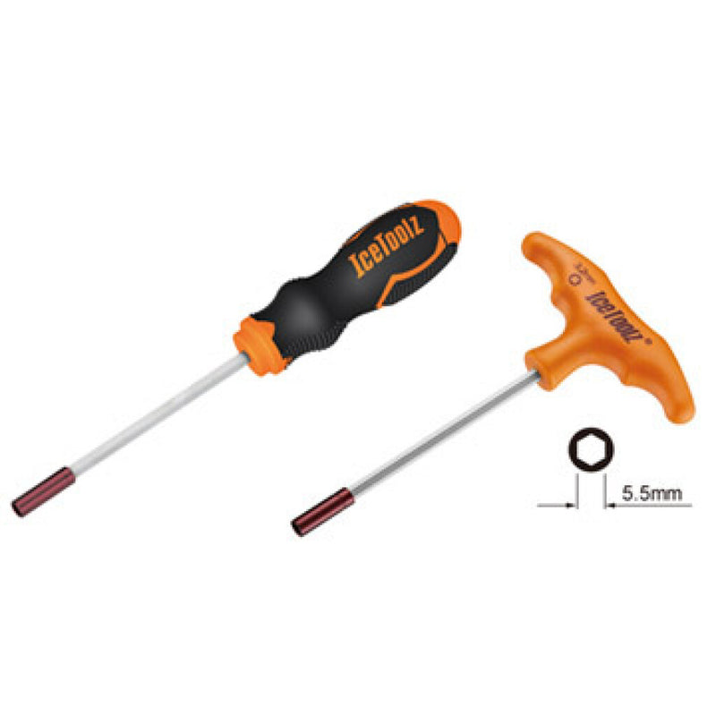 Load image into Gallery viewer, Icetoolz spaaknippelsleutelset 12c5 voor 5,5mm 6-kant nippels
