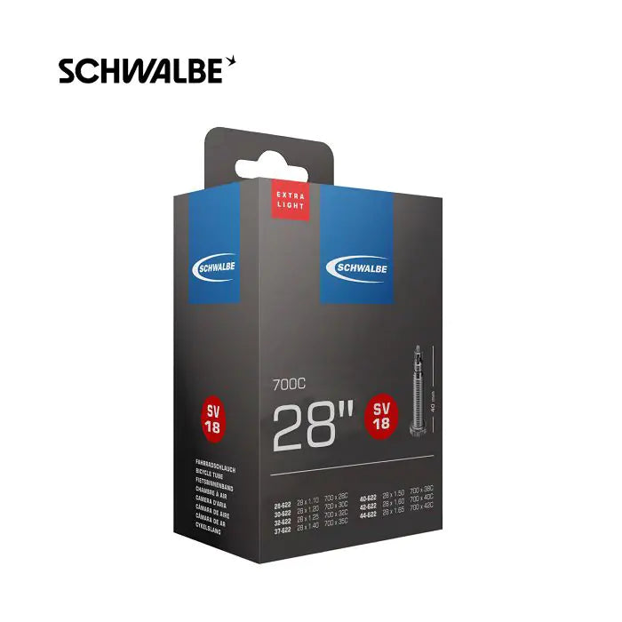 Afbeelding laden in galerijviewer, Schwalbe Binnenband SV18 Extra Light 28 28 47-622 635 40mm ventiel
