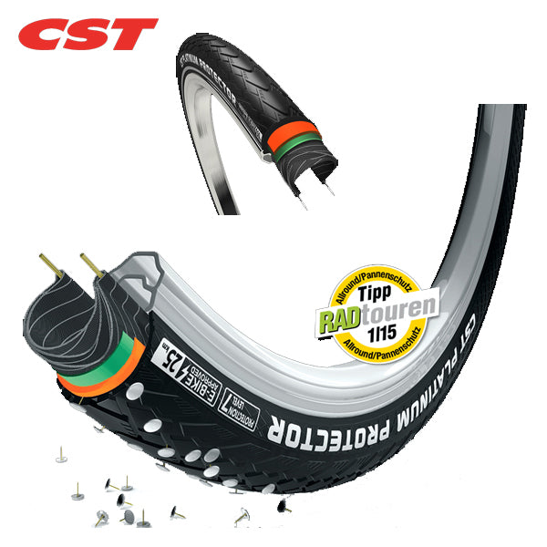 Chargez l'image dans la visionneuse de la galerie, CST Buitenband Platinum Prot 28 x 1 5 8-1 3 8 (37-622) zwart

