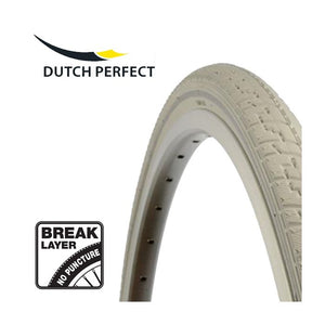 Dutch perfect buitenband 28 x 1.40 40-622mm anti-lek - wit met reflectie