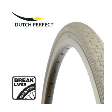 Dutch perfect buitenband 28 x 1.40 40-622mm anti-lek - wit met reflectie
