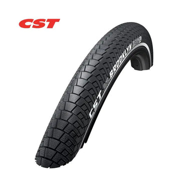 Buitenband: CST Brooklyn Pro Kleur: zwart (2mm anti-lek) Maat: 20x2.15, ETRTO 55-406