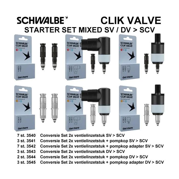 Load image into Gallery viewer, Schwalbe benelux b.v. schwalbe ventiel conversiekit clik sv-scv dv-scv 25-delig
