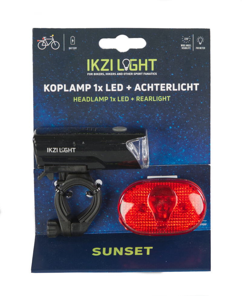 Load image into Gallery viewer, Ikzi light verlichtingsset the sunset 1xled wit en 3xled rood batterij
