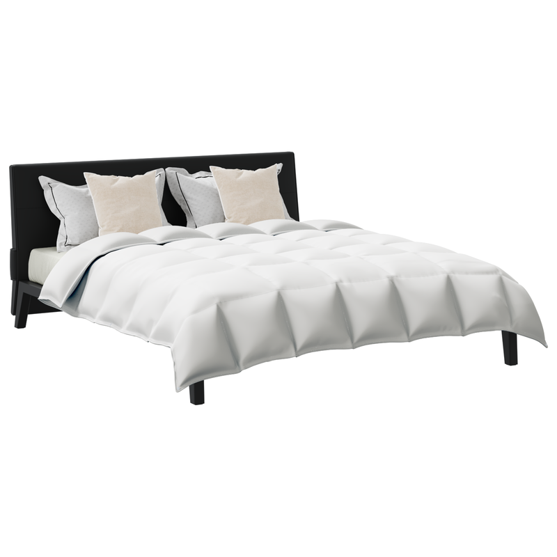 Chargez l'image dans la visionneuse de la galerie, Vidaxl dekbed set met kussen 3 pcs wit donsveertjes
