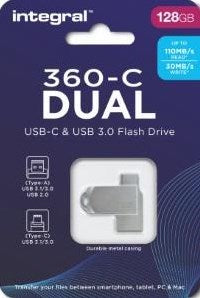 Load image into Gallery viewer, Enzo integral usb stick 128gb metal dual usb-c en usb 3.0 - 9500290
