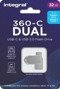 Load image into Gallery viewer, Enzo integral usb stick 32gb metal dual usb-c en usb 3.0 - 9500280
