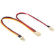 Goobay 3-pin y-kabel (zwart rood, 0,22 meter)