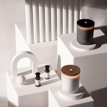 Ipuro air sonic aroma kaars grijs