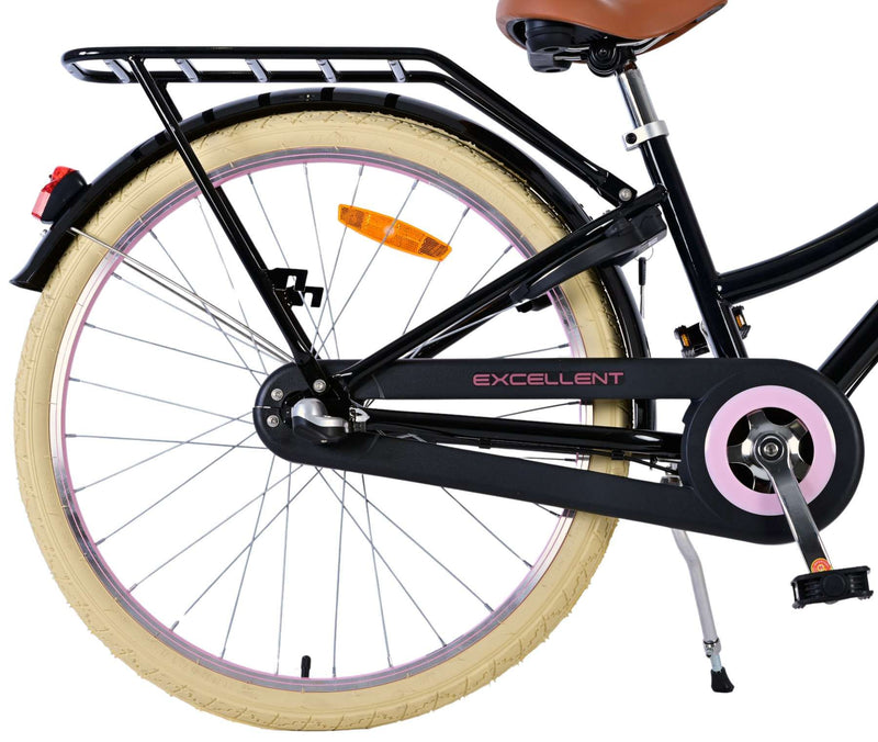 ギャラリービューアに画像をロードする, Volare Excellent Kinderfiets - Meisjes - 24 inch - Zwart - 3 Versnellingen
