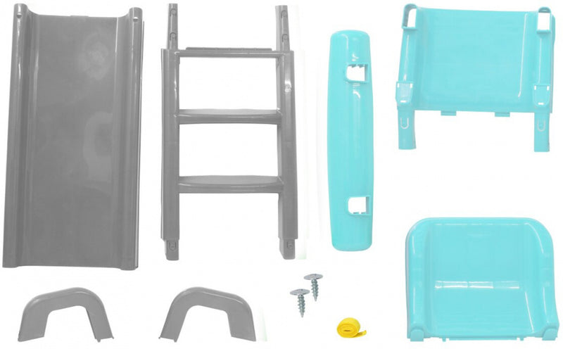 Load image into Gallery viewer, Jamara Funny glijbaan junior 145 x 59 x 79 cm turquoise grijs
